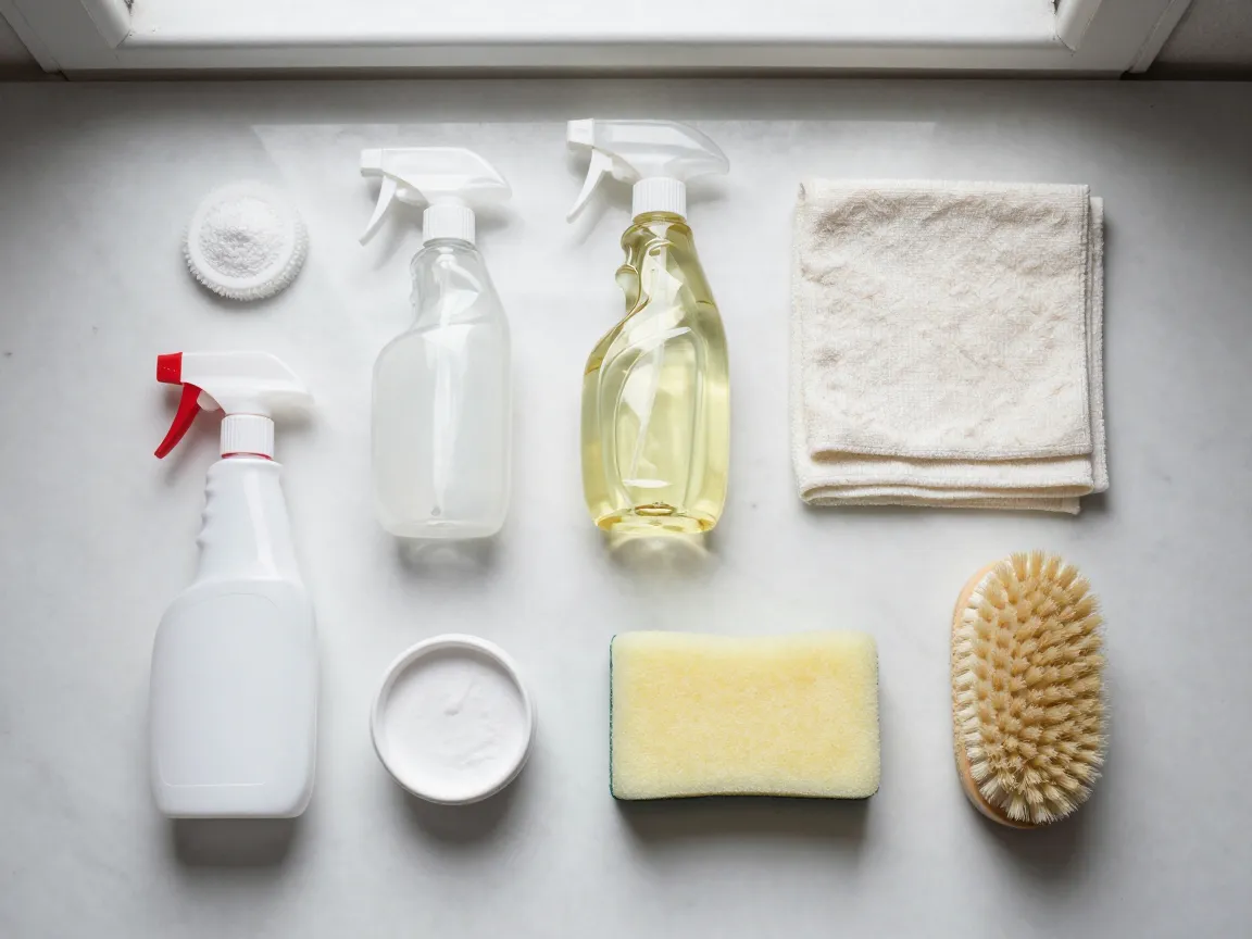 Set de productos de limpieza para mantención semanal del hogar